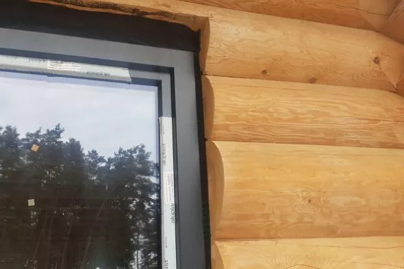 montaż okien pcv w domu z bali fintecnic łódź